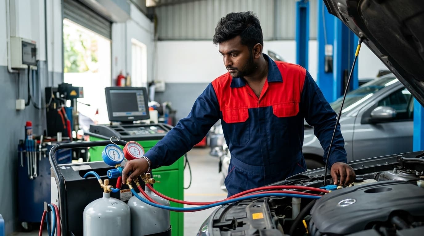 A/C Gas Recharging & Servicing