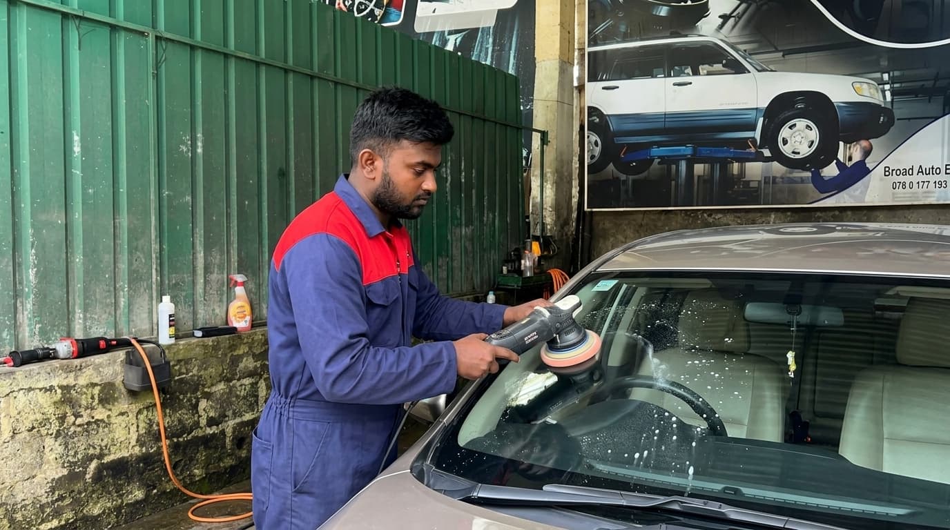 Glass Polishing & Water Spot Removal
